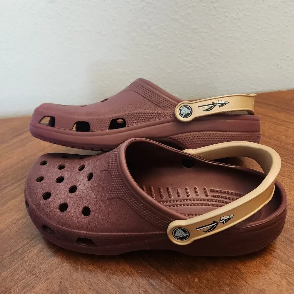 Crocs Florida State Seminoles Clogs Maroon/Gold Men's Size XXL (12-13)